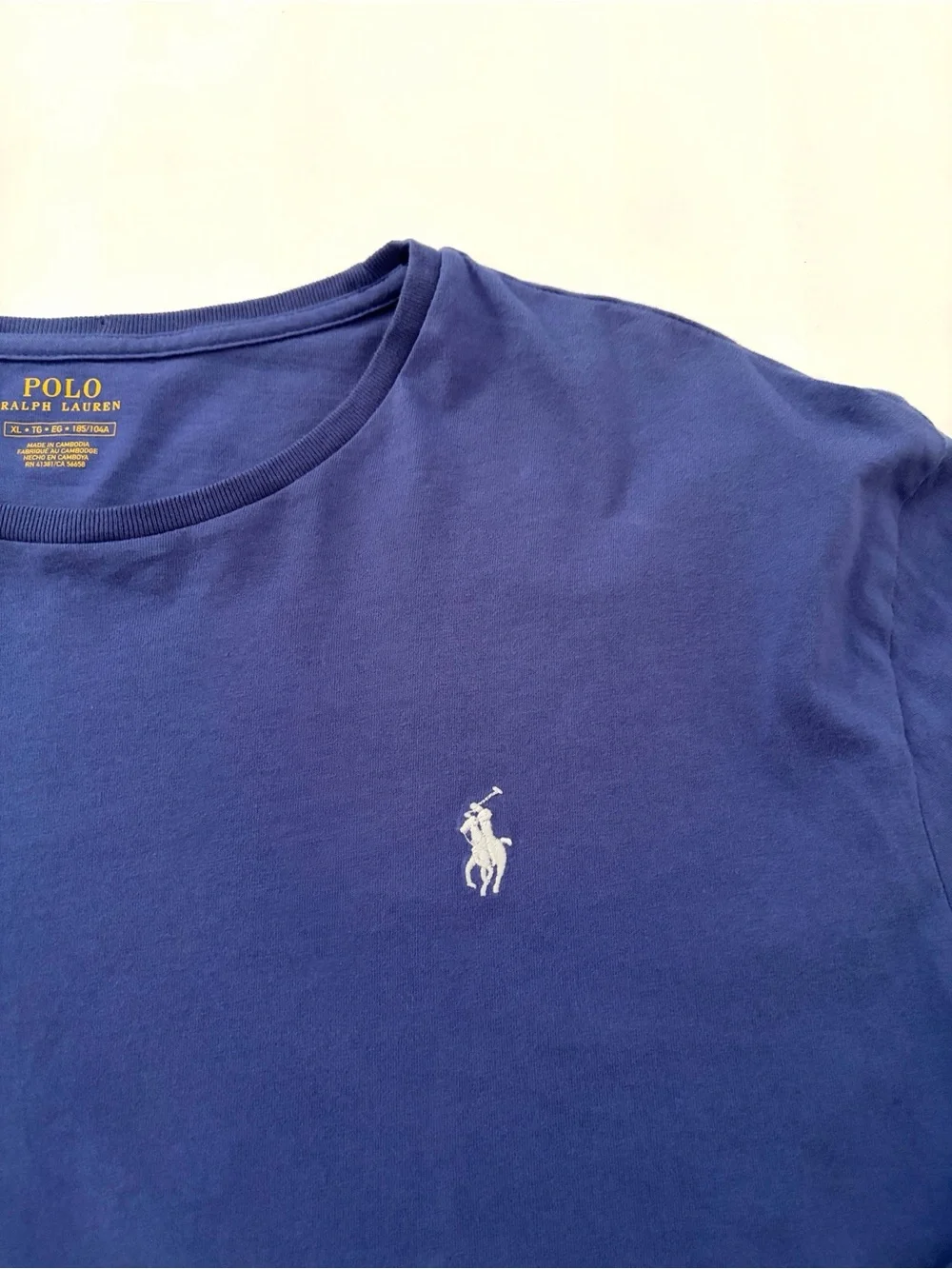Polo Ralph Lauren Men's Classic Soft Cotton Crewneck T-Shirt Long Sleeve Blue XL